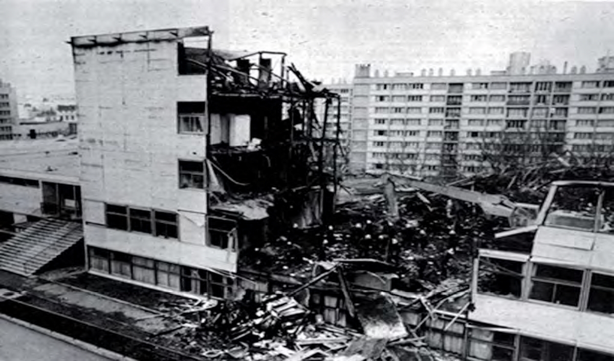 Incendie au collège Pailleron, le 6 février 1973-Crédit: ONS-Rapport 2013 Incendie au collège Pailleron, le 6 février 1973-Crédit: ONS-Rapport 2013