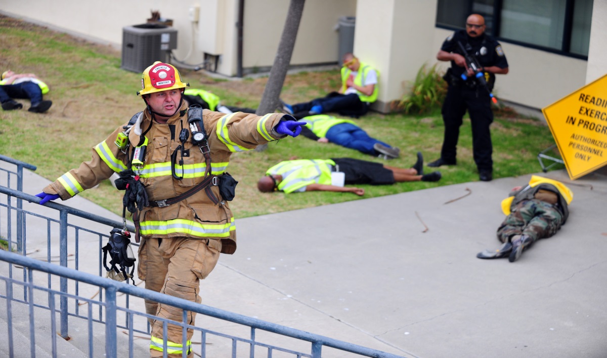 Exercice simulant un scénario d’active shooter mené par l’armée américaine.