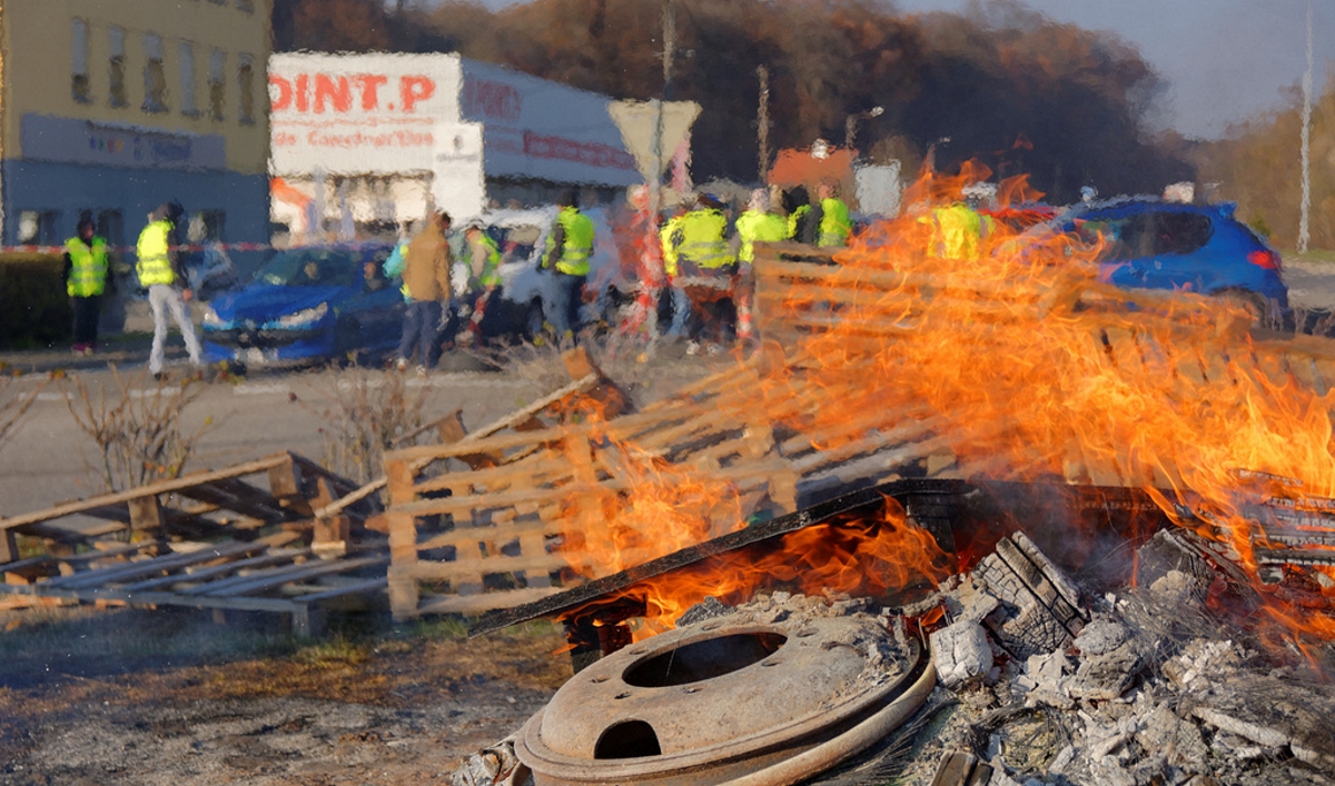 Manifestion gilets jaunes. Photo Thomas Bresson/Flickr/CC