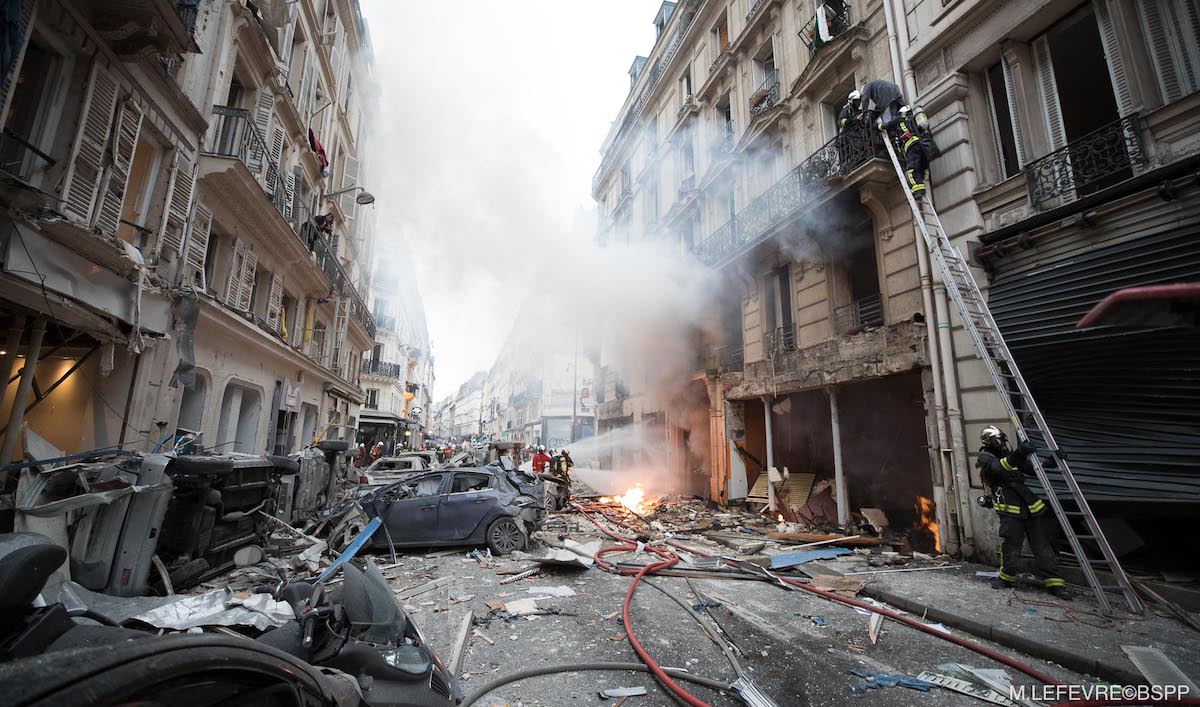 Paris : explosion de gaz rue de Trévise, un cas loin d’être isolé en France (photo M. Lefevre Brigade des sapeurs pompiers de Paris)