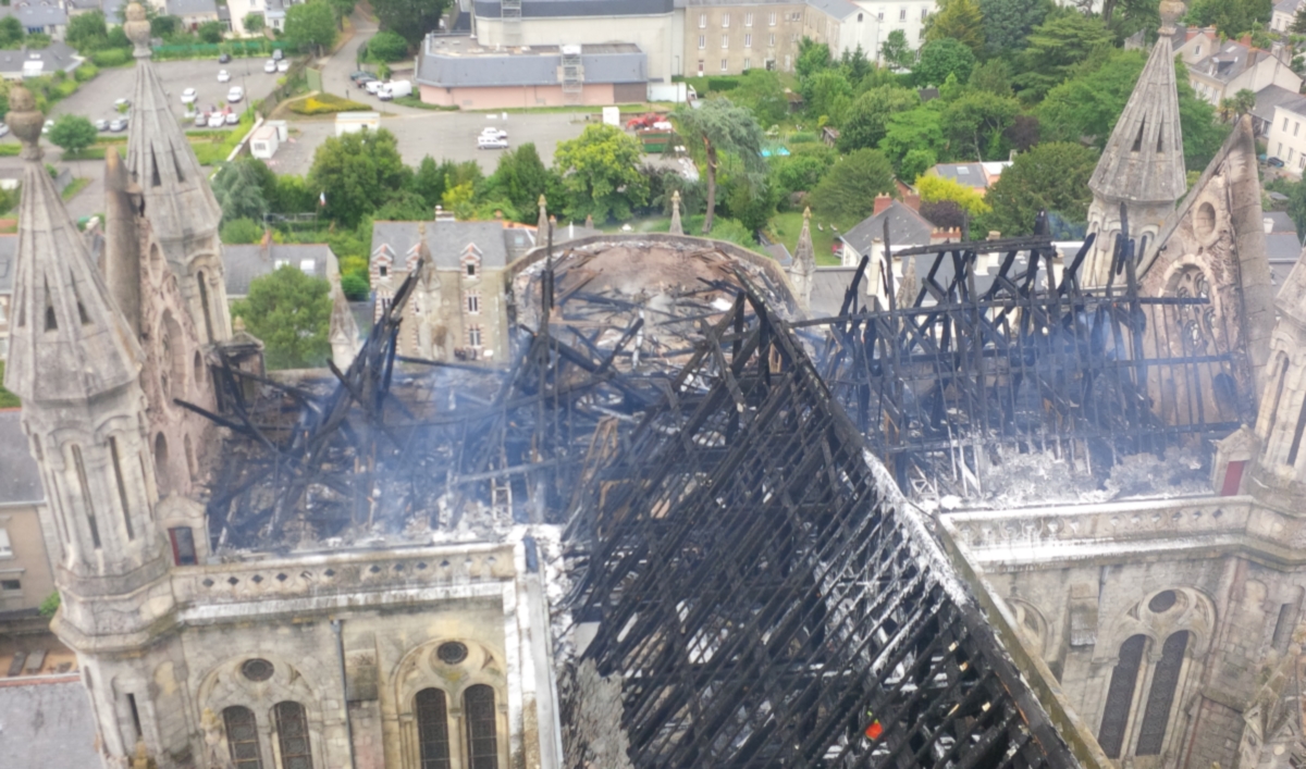 Saint-Donatien à Nantes (Photo Sdis44)
