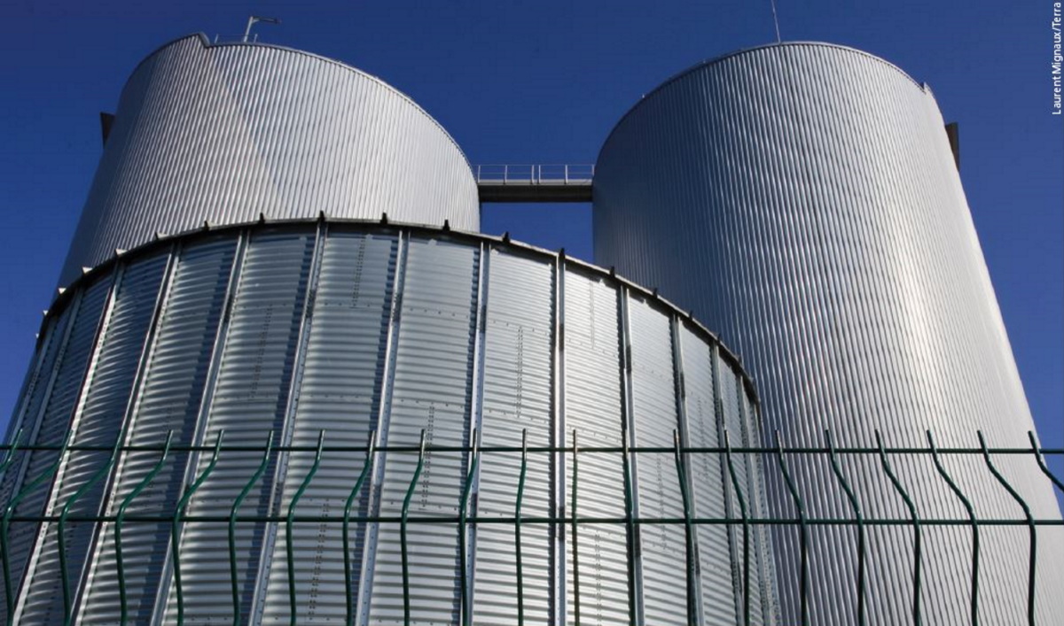 La réglementation Atex, illustrée par le digesteur de l’usine de méthanisation de Varennes-Jarcy. (Photo Laurent Mignaux _Terra). La réglementation Atex, illustrée par le digesteur de l'usine de méthanisation de Varennes-Jarcy. (Photo Laurent Mignaux _Terra).