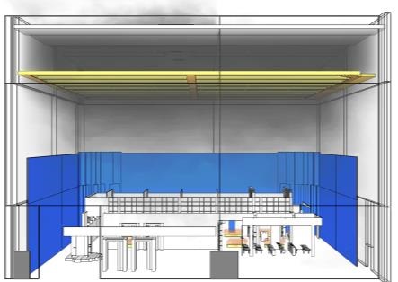 Bazar Charité – Ingenierie – Incendie-Emprise fumées après 1 heure avec extracteur-Credit CNPP Bazar Charité - Ingenierie - Incendie-Emprise fumées après 1 heure avec extracteur-Credit CNPP