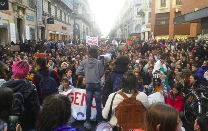 Block Friday - Marche pour le climat. (Photo compte Twitter, Citoyen pour le climat - Toulouse).