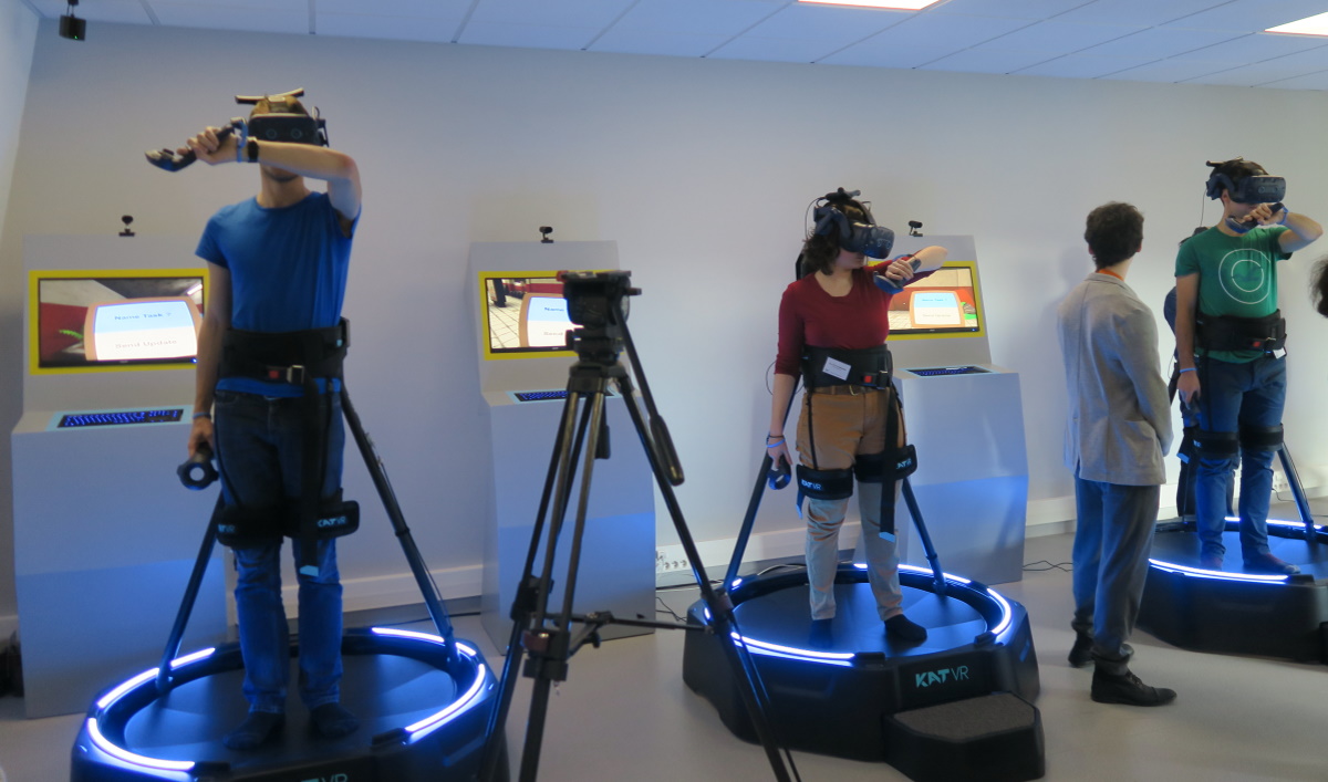 La réalité virtuelle comme aide à la gestion de crise à l’IMT Albi. (Photo Eitel Mabouong). La réalité virtuelle comme aide à la gestion de crise à l'IMT Albi. (Photo Eitel Mabouong).