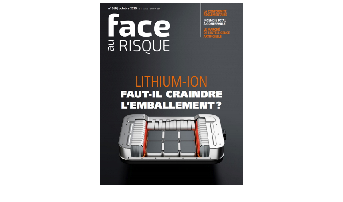 Une Face au Risque 566 batteries lithium octobre 2020.