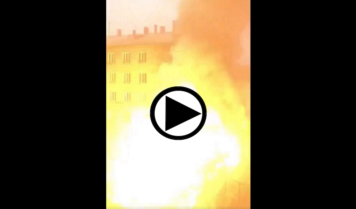 Explosion hôpital Covid-19 Russie (capture Twitter). Explosion hôpital Covid-19 Russie (capture Twitter).