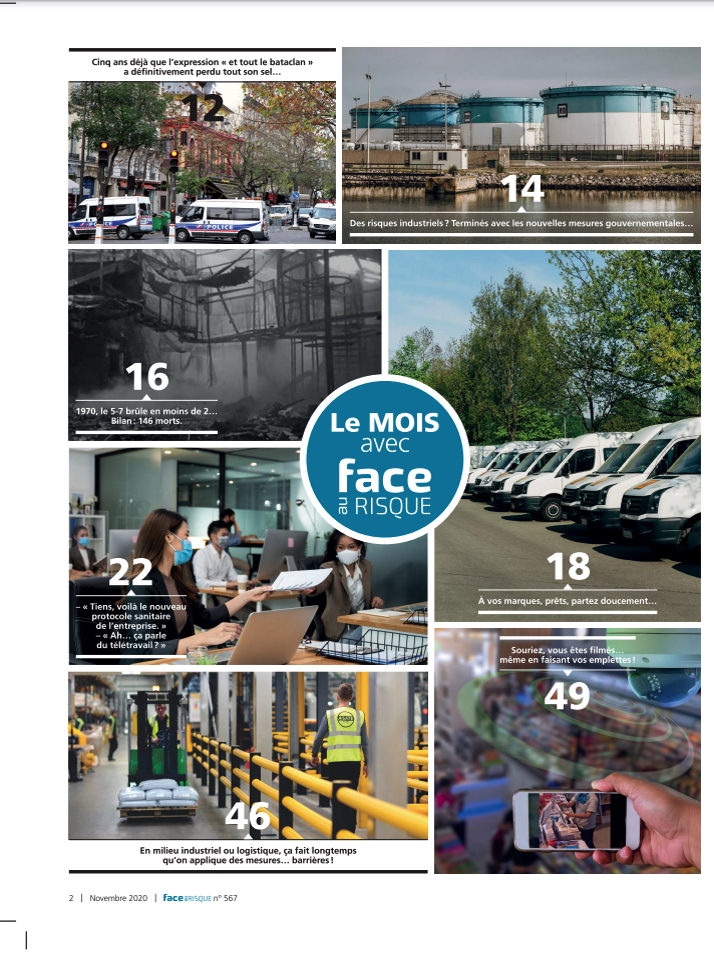 Sommaire en images Face au Risque 567 novembre 2020.