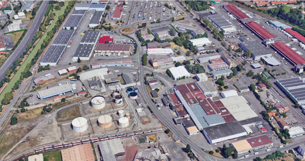 Quartier de Fondeyre à Toulouse (capture Google Earth).