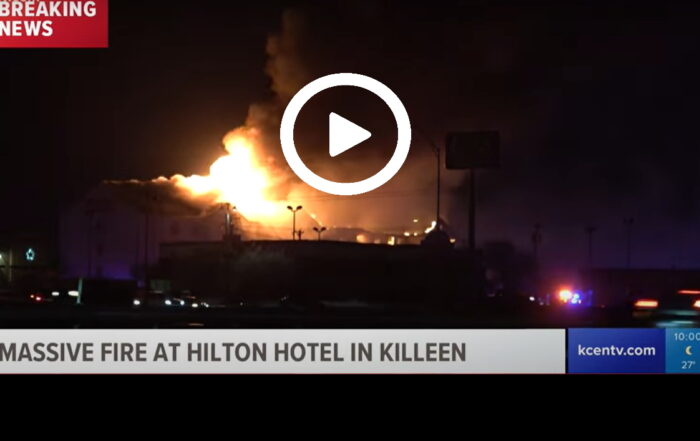 Incendie au Hilton Garden Inn (Texas) - Capture YouTube from Kcen Channel