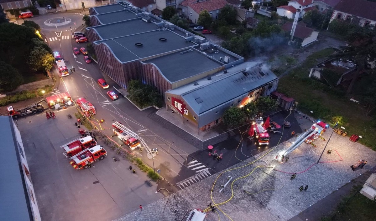 Incendie du cinéma 32 à Auch - Crédit : Sdis 32