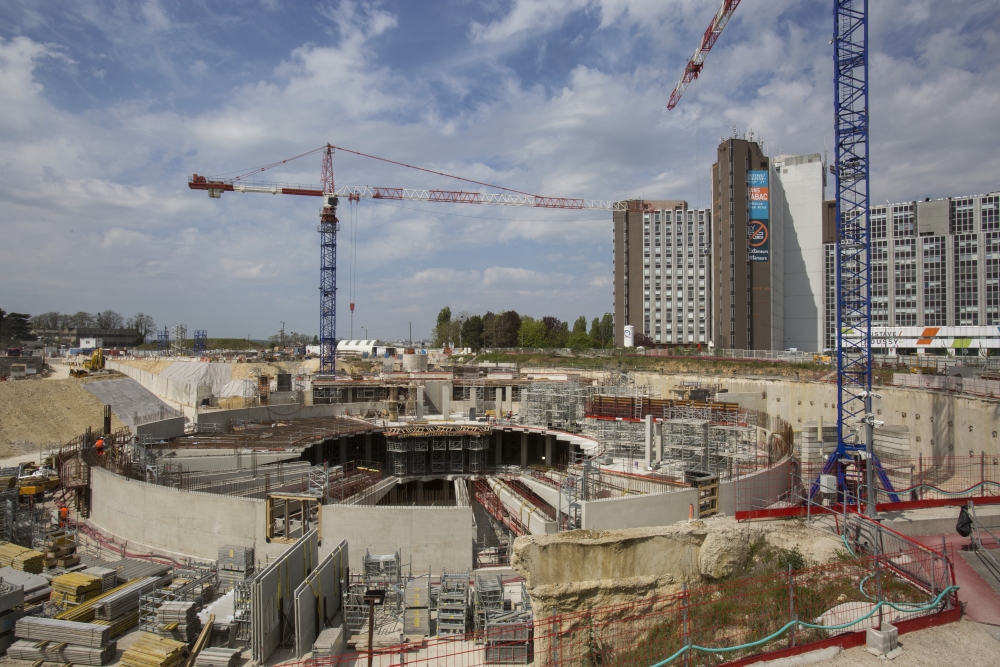 Sécuriser les chantiers. Ici la gare de Villejuif Institut G. Roussy, dans le cadre des travaux du Grand Paris Express. Photo David Delaporte/Société du Grand Paris