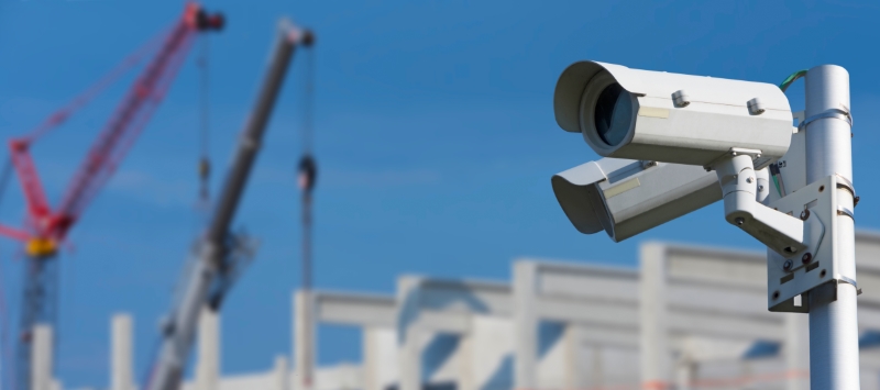 Vidéosurveillance pour sécuriser les chantiers. Photo Bluedesign/AdobeStock