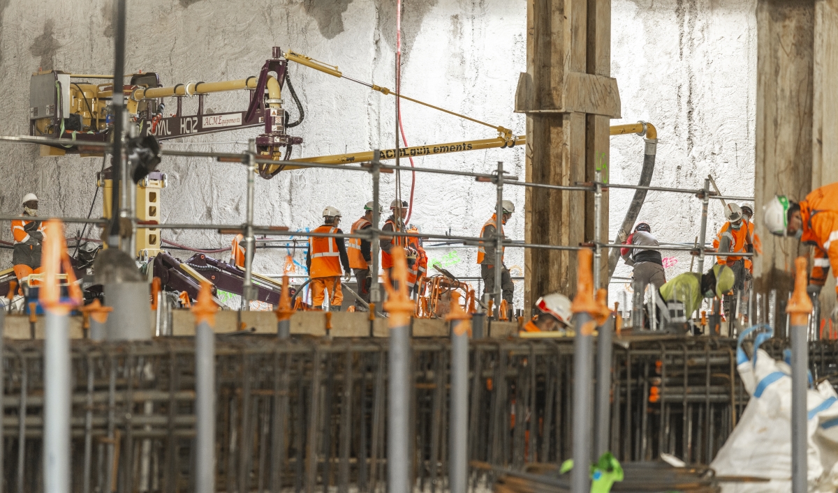 Eiffage a réalisé une analyse des risques des TMS pour ses travaux sur les chantiers du Grand Paris. Photo H. Piraud/Groupe Eiffage
