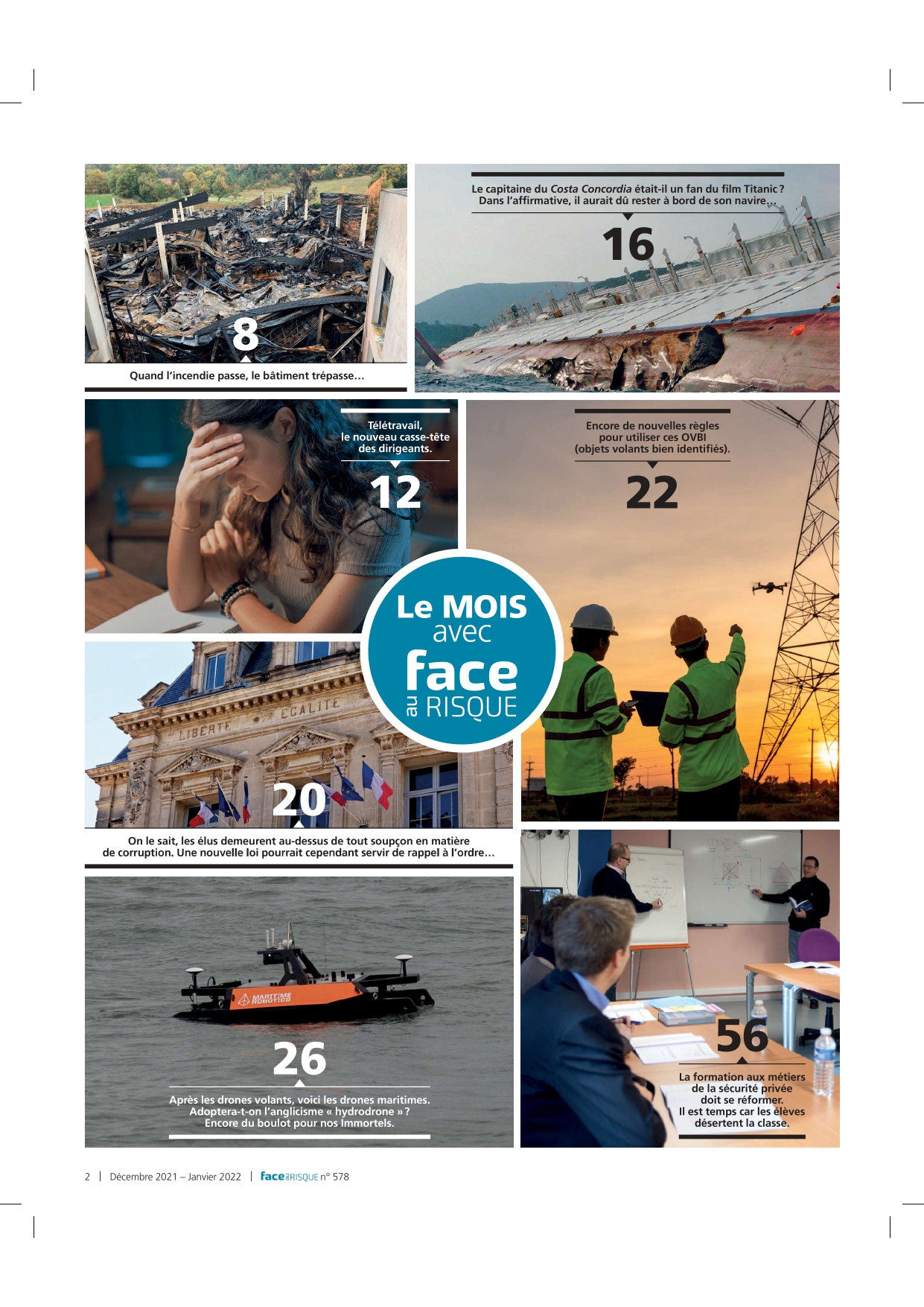 Sommaire en images Face au Risque 578.