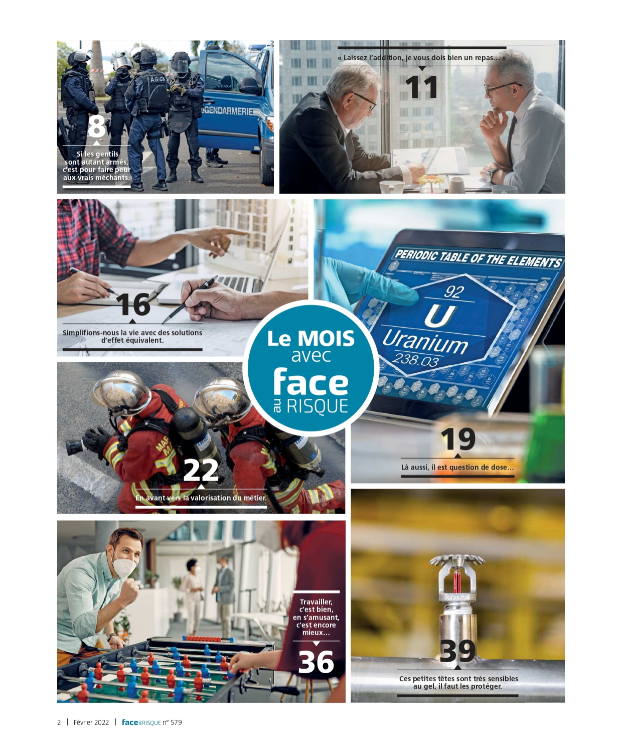 Sommaire en images Face au Risque 579