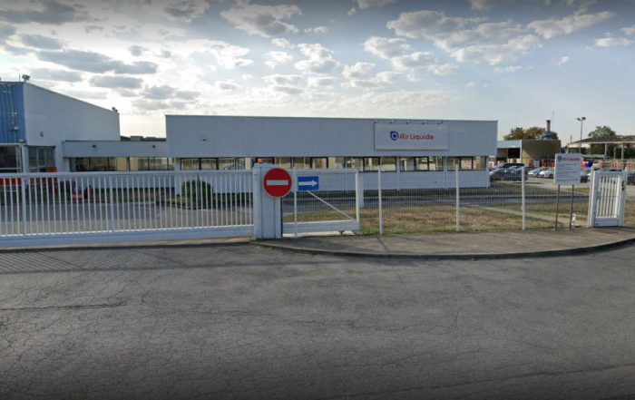 L'entrée du site d'Air liquide, située rue Gay Lussac dans la ZI de Mitry-Compans (77). Crédit : capture Google