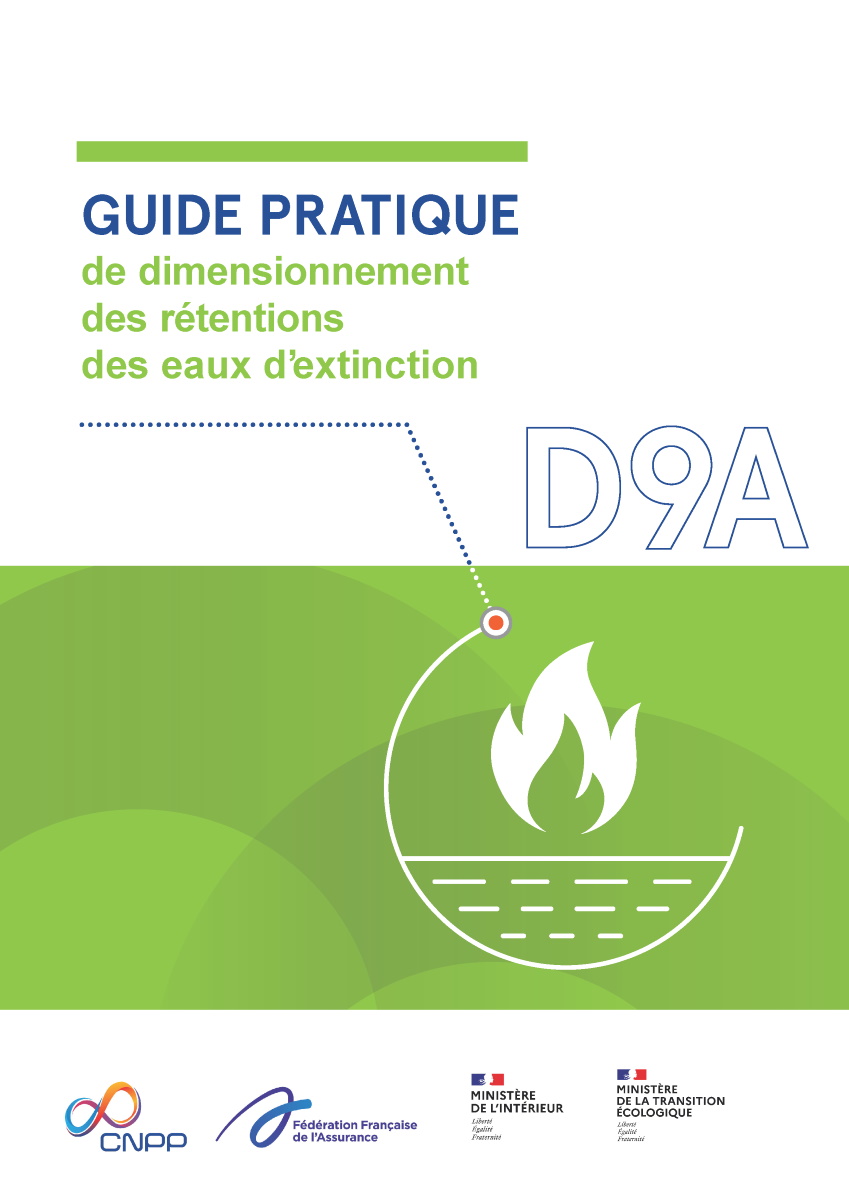Couverture D9A- dimensionnement des rétentions des eaux d’extinction - CNPP Editions