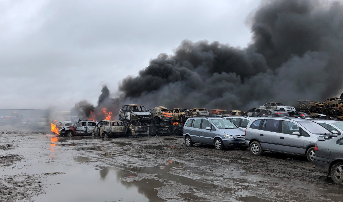 Accidentologie de l'activité de dépollution de VHU -Aria n°52904 - Crédit : Dreal Hauts-de-France