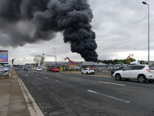 Incendie d'un centre de dépollution de VHU - Aria n°54112-crédit : DREAL Bourgogne Franche Comté