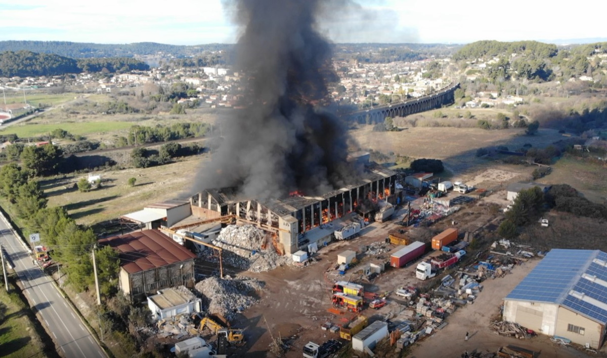 Incendie de Saint Chamas du 26 décembre 2021-Crédit Sdis13