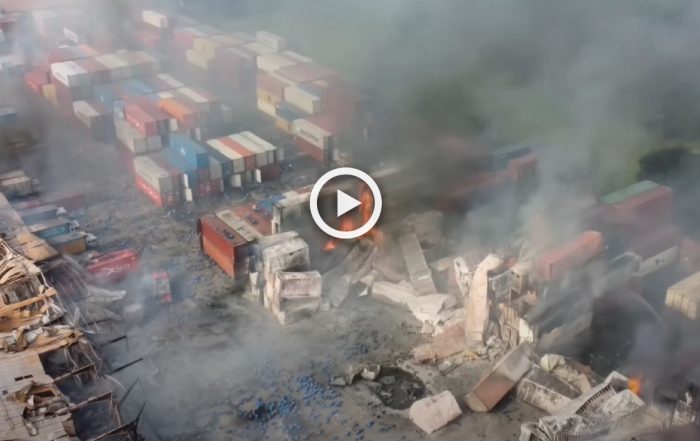 Explosion peroxyde d'hydrogène Bangladesh (capture d'écran YouTube The Daily Star).