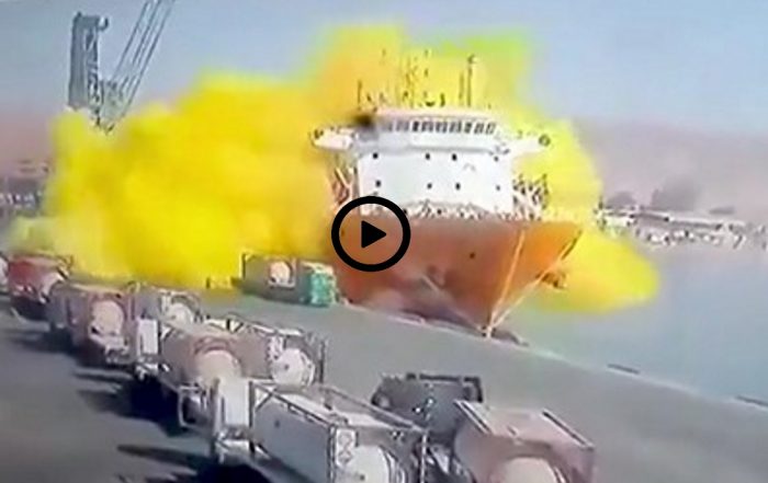 Explosion de Chlore en Jordanie - Capture vidéo Twitter