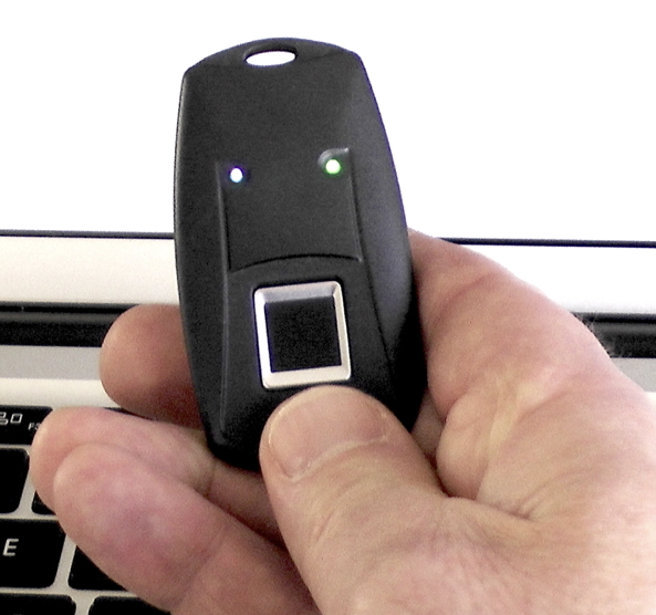 La clé d'authentification biométrique fonctionnant avec les empreintes digitales. (Crédit photo KeoPass).