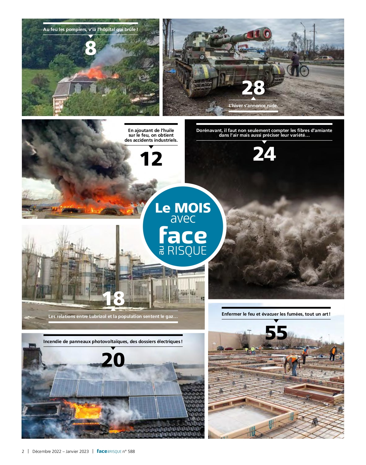 Sommaire en images Face au Risque 588 (hiver 2022).