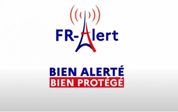 Logo du dispositif FR-Alert. Ministère de l'Intérieur.