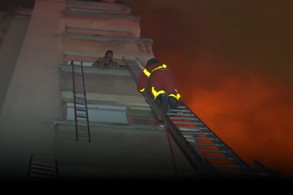 Incendie de la rue Erlanger à Paris-Capture vidéo BSPP