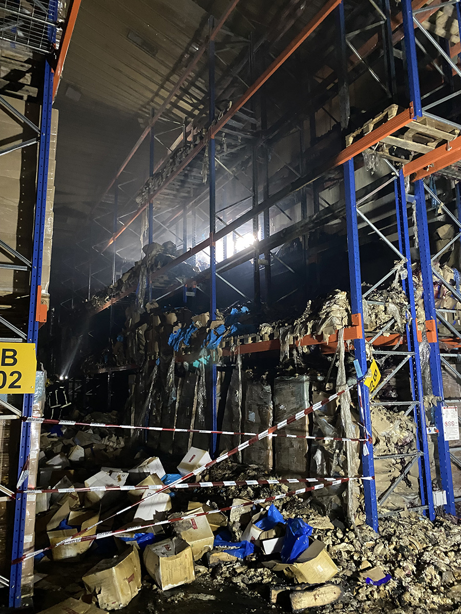 Feu entrepôt frigorifique Occitanie – Crédit: Sdis 31 Feu entrepôt frigorifique Occitanie - Crédit: Sdis 31