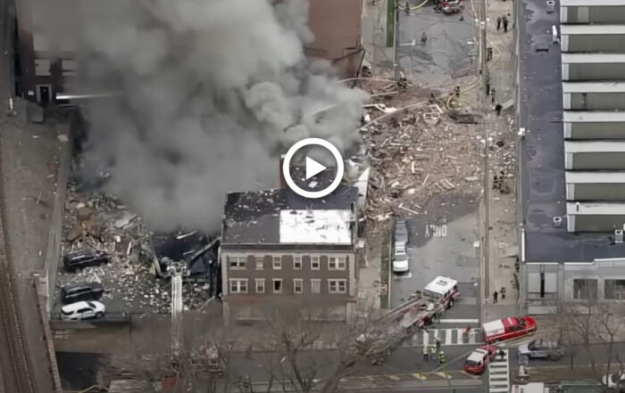 Explosion mortelle dans une confiserie en Pennsylvanie. (Capture vidéo YouTube _ 6abc Philadelphia)
