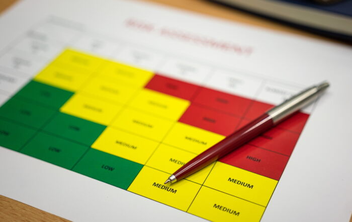 Matrice analyse des risques. Crédit : Nattawit/AdobeStock