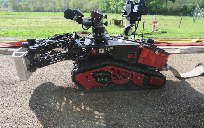 Robot pompier Colossus en démonstration au Sdis76-Crédit : Martine Porez-Face au Risque