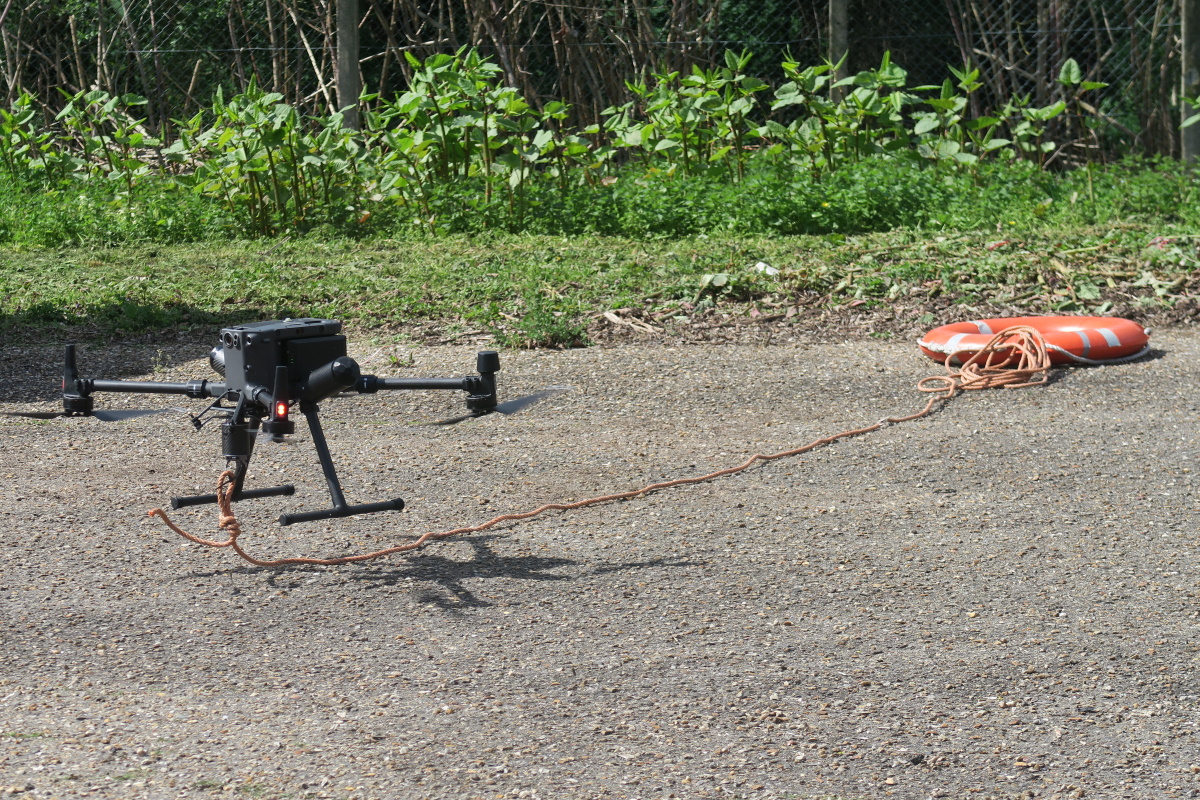 Drone lourd du Sdis76 équipé d'un crochet de largage - Crédit: Martine Porez/Face au Risque