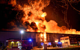 Feu de l’entrepôt « Bolloré Logistic » - Crédit: SDIS76