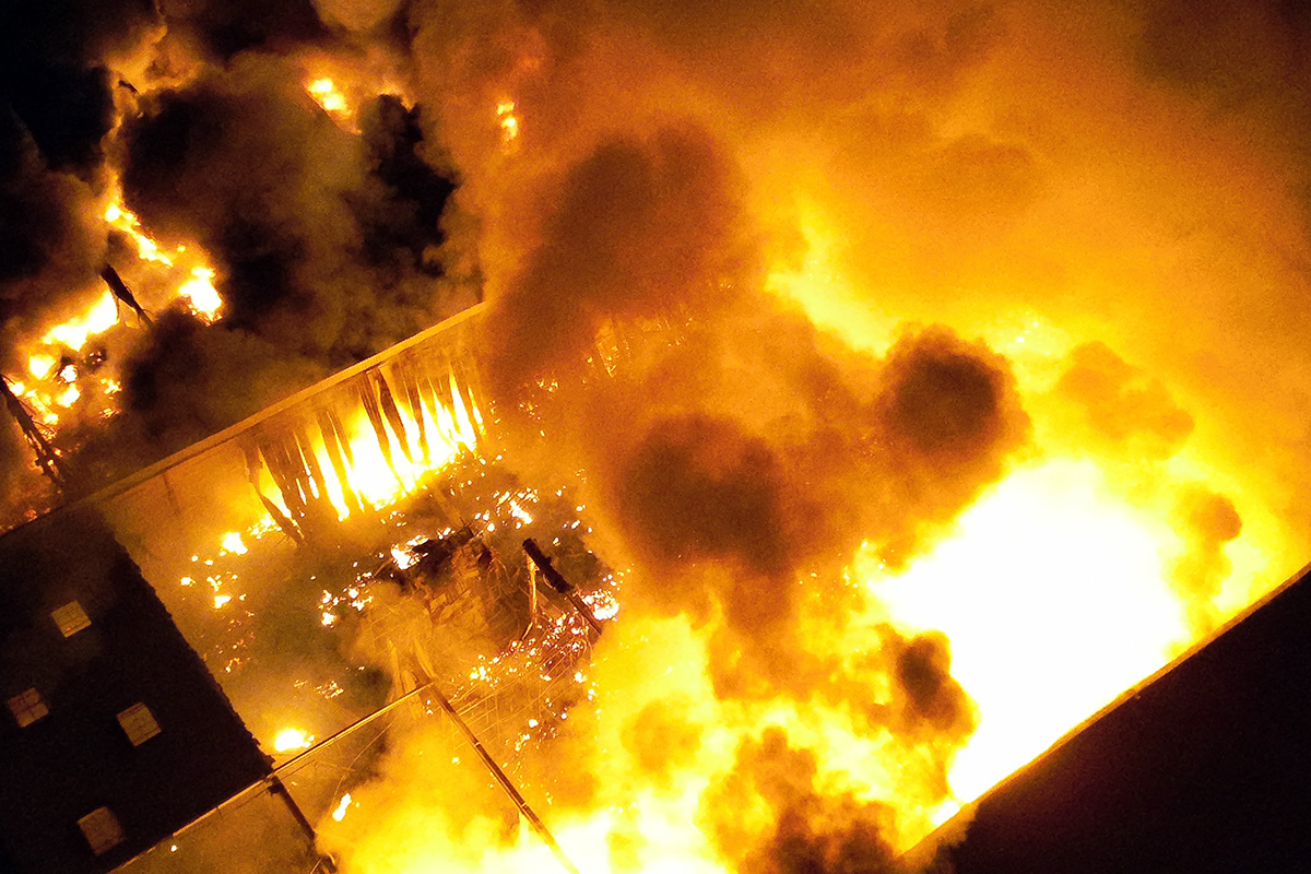 Feu de l’entrepôt « Bolloré Logistic »