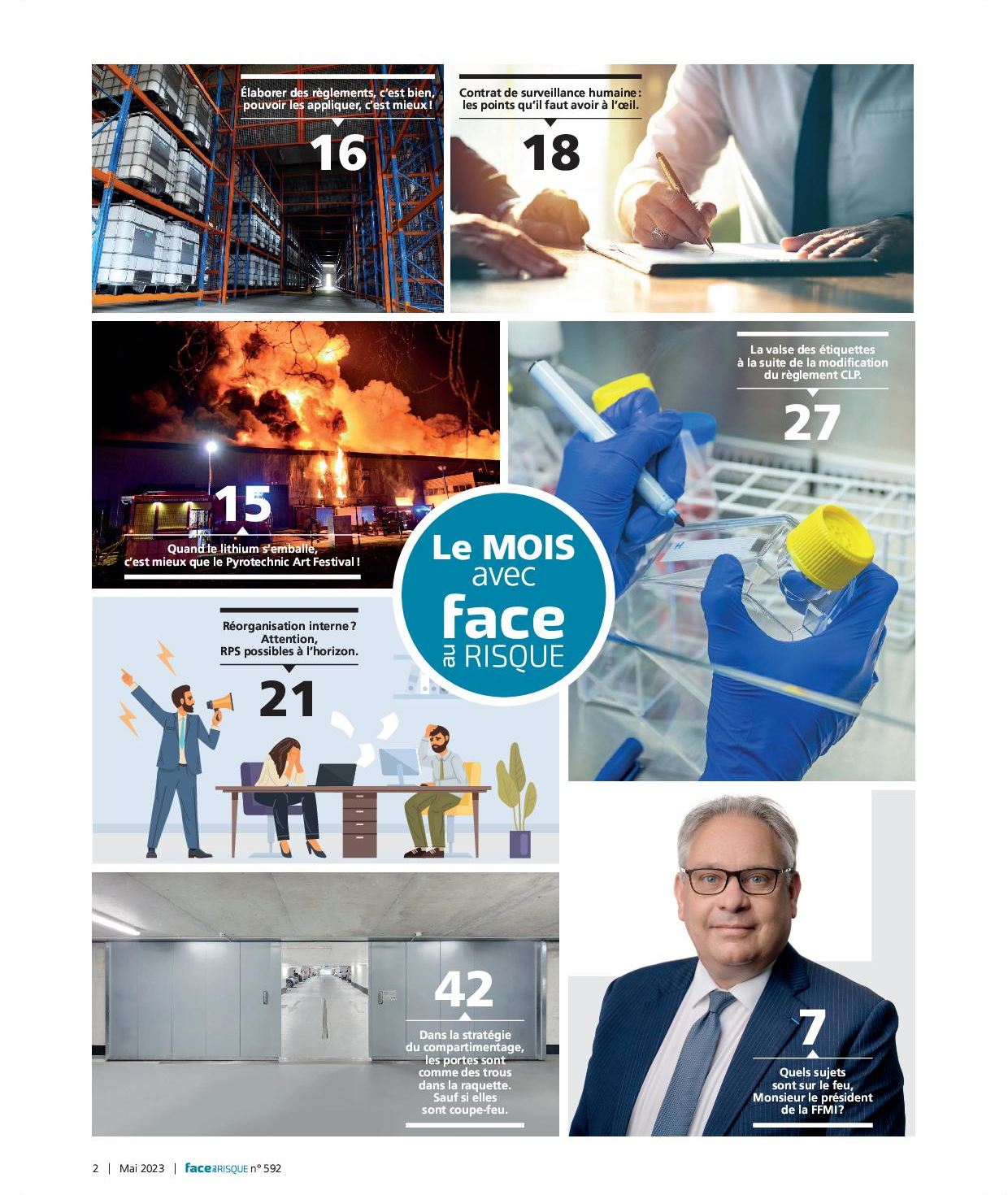 Sommaire en images - Face au Risque 592 - mai 2023.