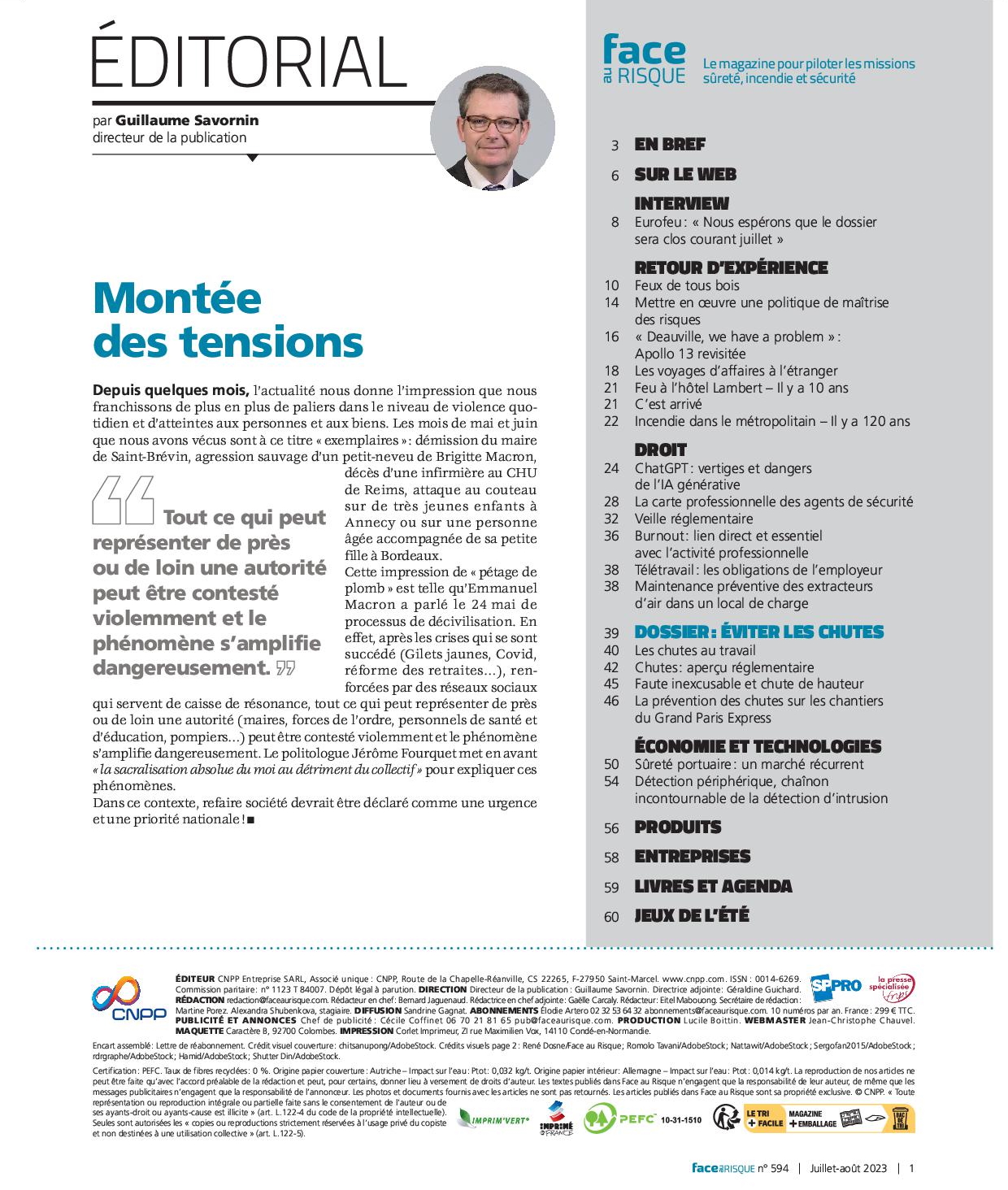 Edito 594 - Juillet-août 2023.
