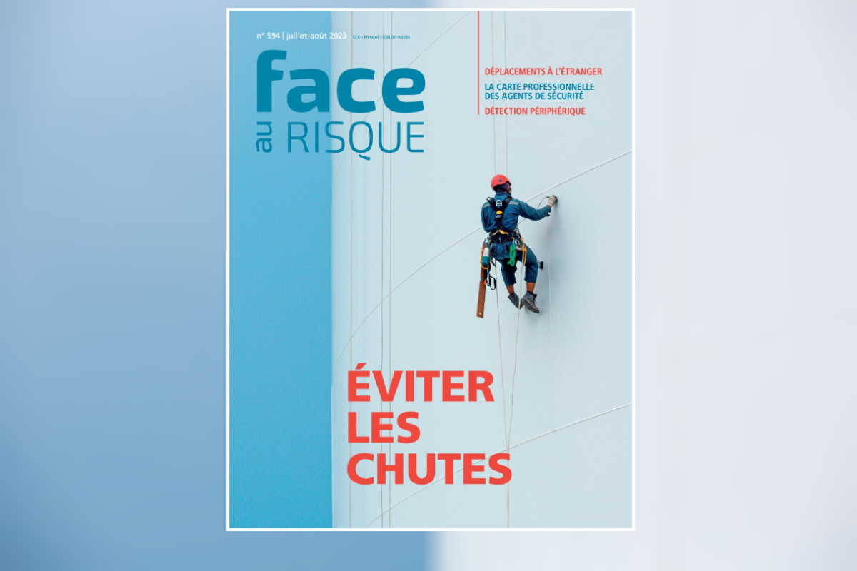 Couverture Face au Risque 594 - éviter les chutes. Ete 2023.