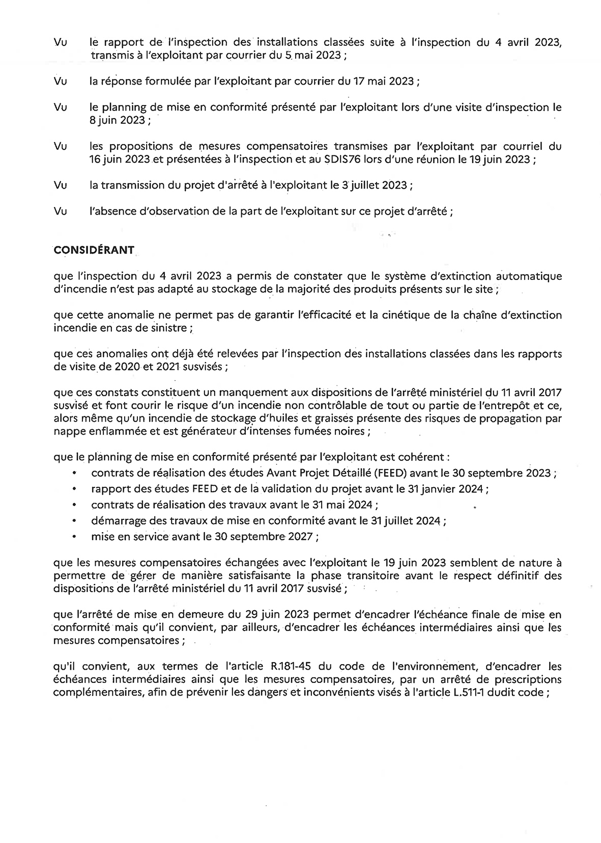 Arrêté préfectoral du 21 juillet 2023 visant Total Lubrifiants - Page 2