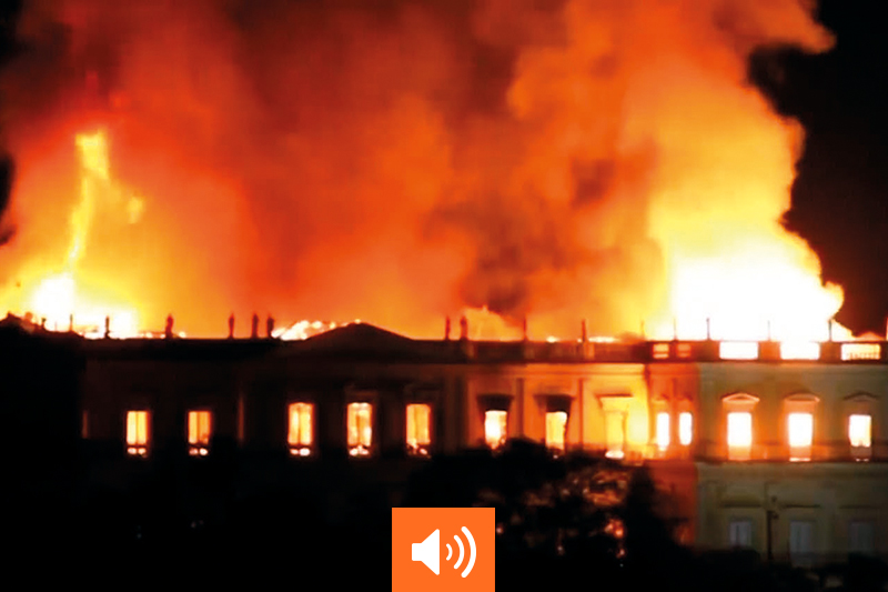 Incendie du musée de Rio - Crédit: capture YouTube