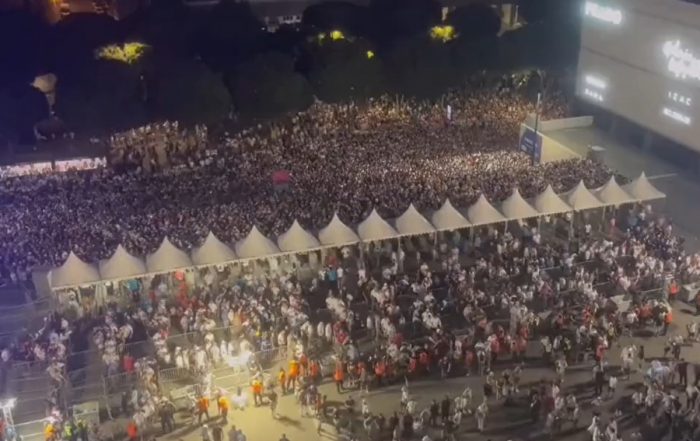 Problème de gestion des flux au stade Vélodrome lors du match Angleterre-Argentine en Coupe du monde de rugby 2023. Crédit Capture d'écran Twitter.