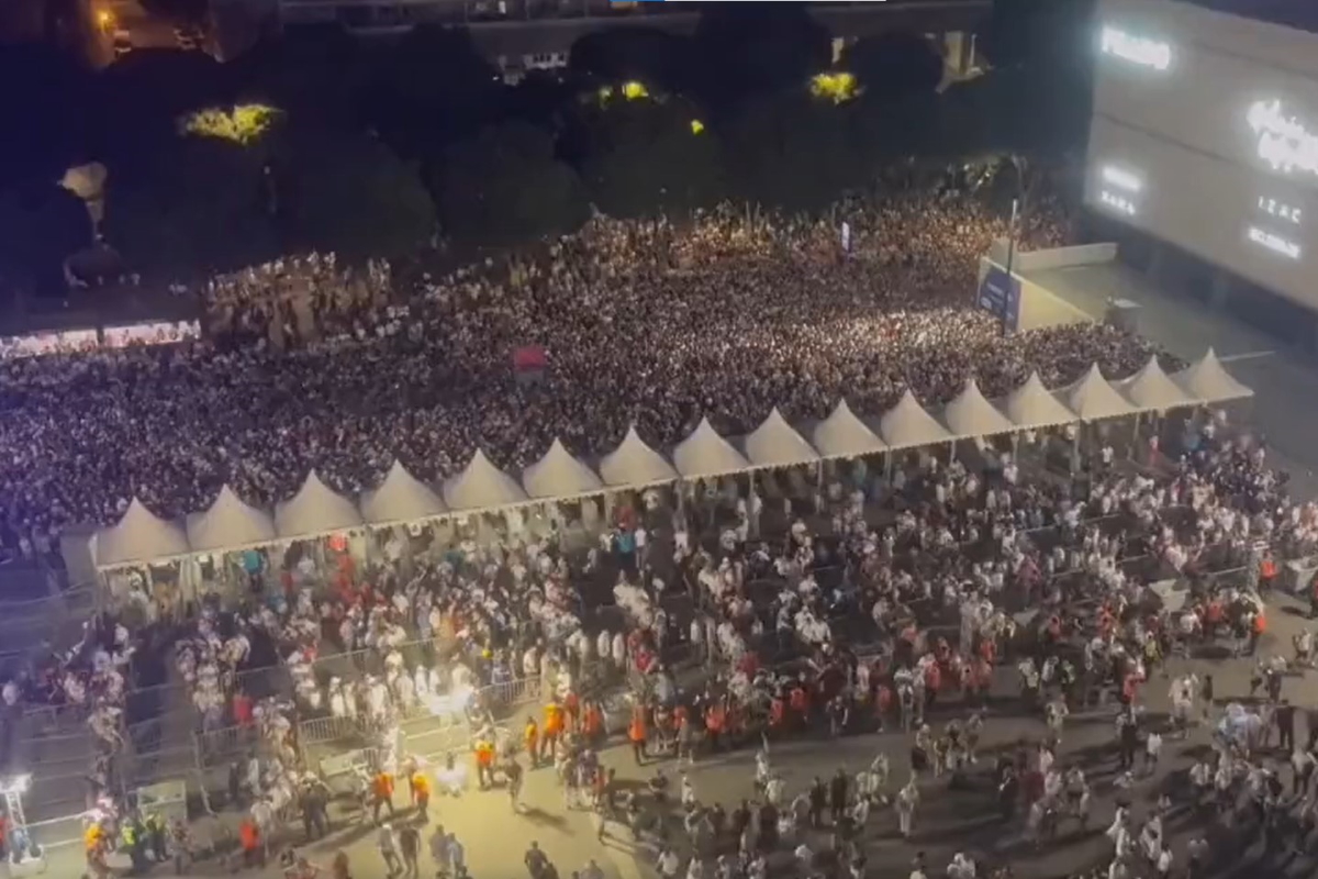 Problème de gestion des flux au stade Vélodrome lors du match Angleterre-Argentine en Coupe du monde de rugby 2023. Crédit Capture d'écran Twitter.