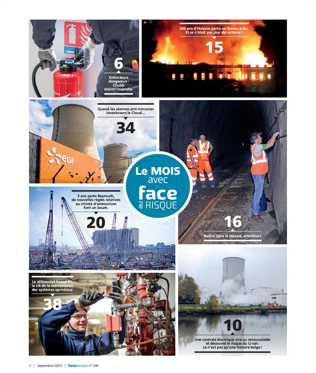 Sommaire en images 595 - Face au Risque Septembre 2023.