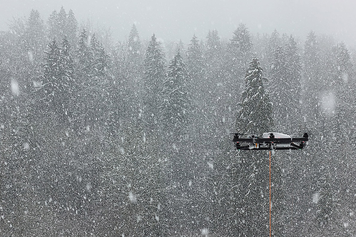 Fotokite Sigma in snow - Crédit : Fotokite
