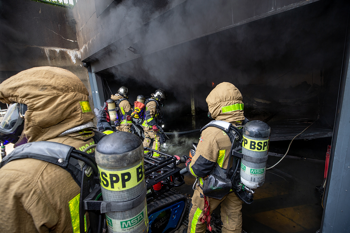 Feu de PSC à Aubervilliers (93) - Crédit : Erwan Thépault/BSPP