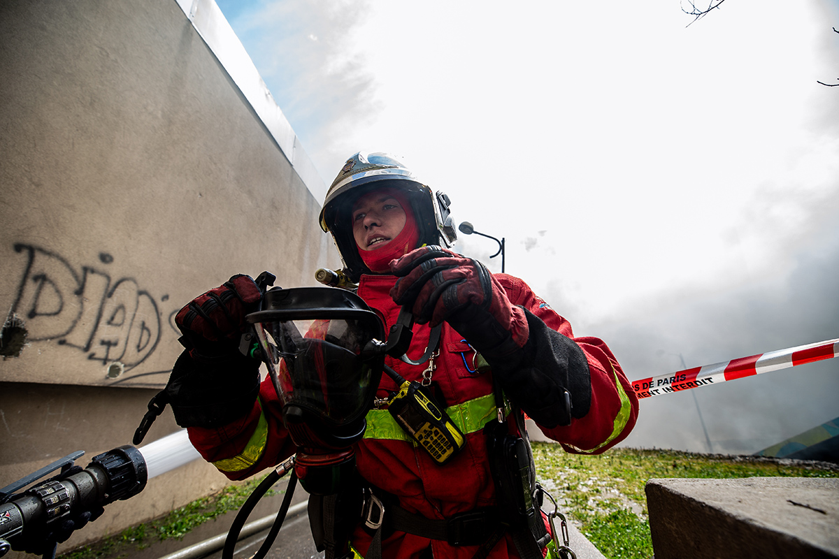 Feu de PSC à Aubervilliers (93) - Crédit : Erwan Thépault/BSPP