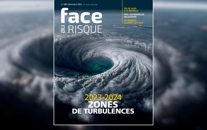 Couverture Face au Risque 598 Zones de turbulences décembre 2023.